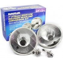 Narva Halogen Headlamp Conversion Kit : 7" H4 (178mm - High/Low 60/55w)