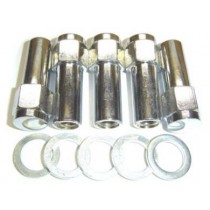 Chrome Mag Nut and Washer (overlength) : 1/2" : Right hand thread