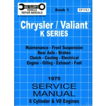 Workshop Service Manual : Valiant 1975 VK (book 1)