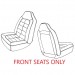 FRONT ONLY: Seat Skin Trim Kit  : VF sedan "Pacer" : X1 Black : (Reclining Front Bucket, Rear Bench)