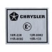 Chrysler Electronic Equipped "E-Code" Decal : suit VK/VK/CL/CM