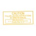 Jack Base Plate 'Caution' Decal