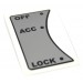 Ignition Switch Housing Key Position Decal : suit VJ (& late VH)