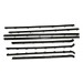 Reproduction Door Glass Window Weather Strip Full Set : suit VF/VG Hardtop (with chrome outer)