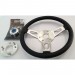 Nostalgia Series - Leather Steering Wheel Kit : Includes Mount Plate and Mopar Chrome Centre Cover : Suits AP5/AP5/VC/VE/VF